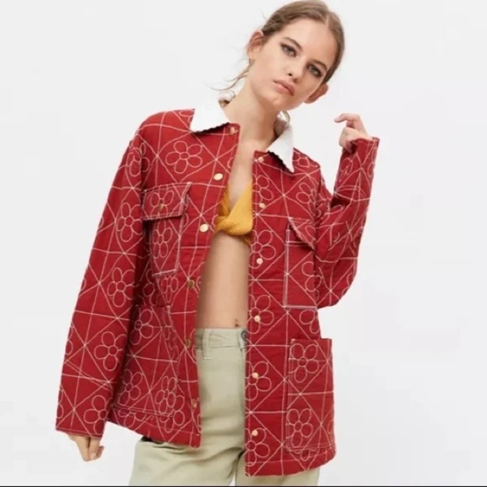 Maeve for UO utility bomber quilted jacket Anthropologie NWOT